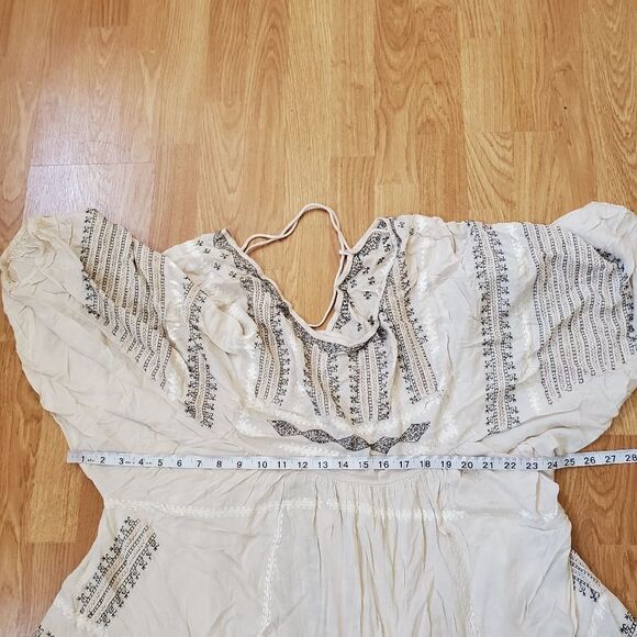 Free People Wild One Embroidered Top Sz S - Picture 9 of 12